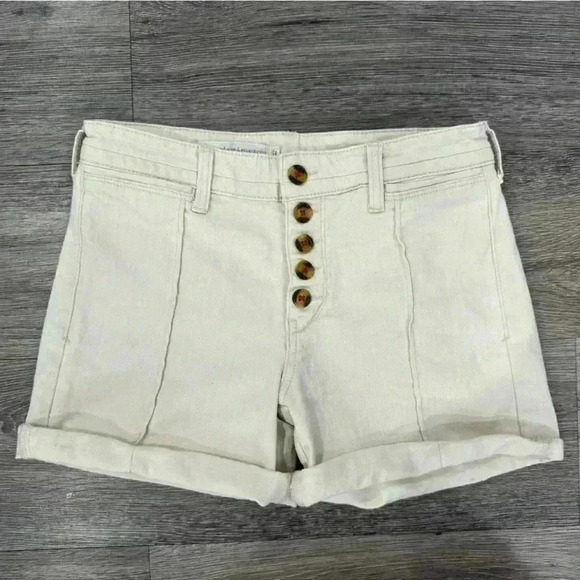 Pilcro and the Letterpress Pants - Pilcro and the Letterpress Button Size 26 Slim Boyfriend Jean Shorts